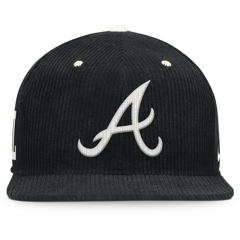 Atlanta Braves Nike Pro Corduroy Structured Snapback Hat for sale