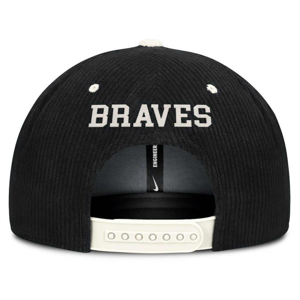 Atlanta Braves Nike Pro Corduroy Structured Snapback Hat for sale