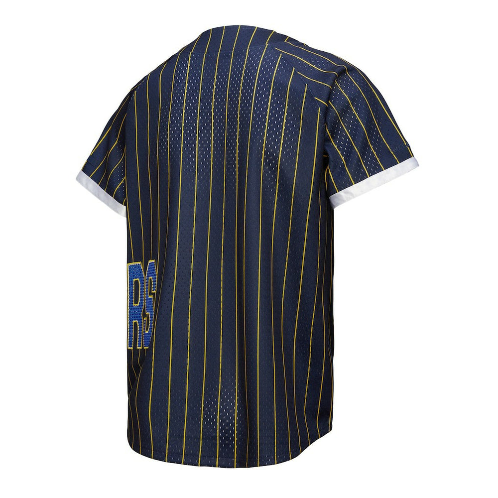 Mitchell & Ness - Golden State Warriors x DANNIJO Women's Fashion Baseball Jersey - Blue