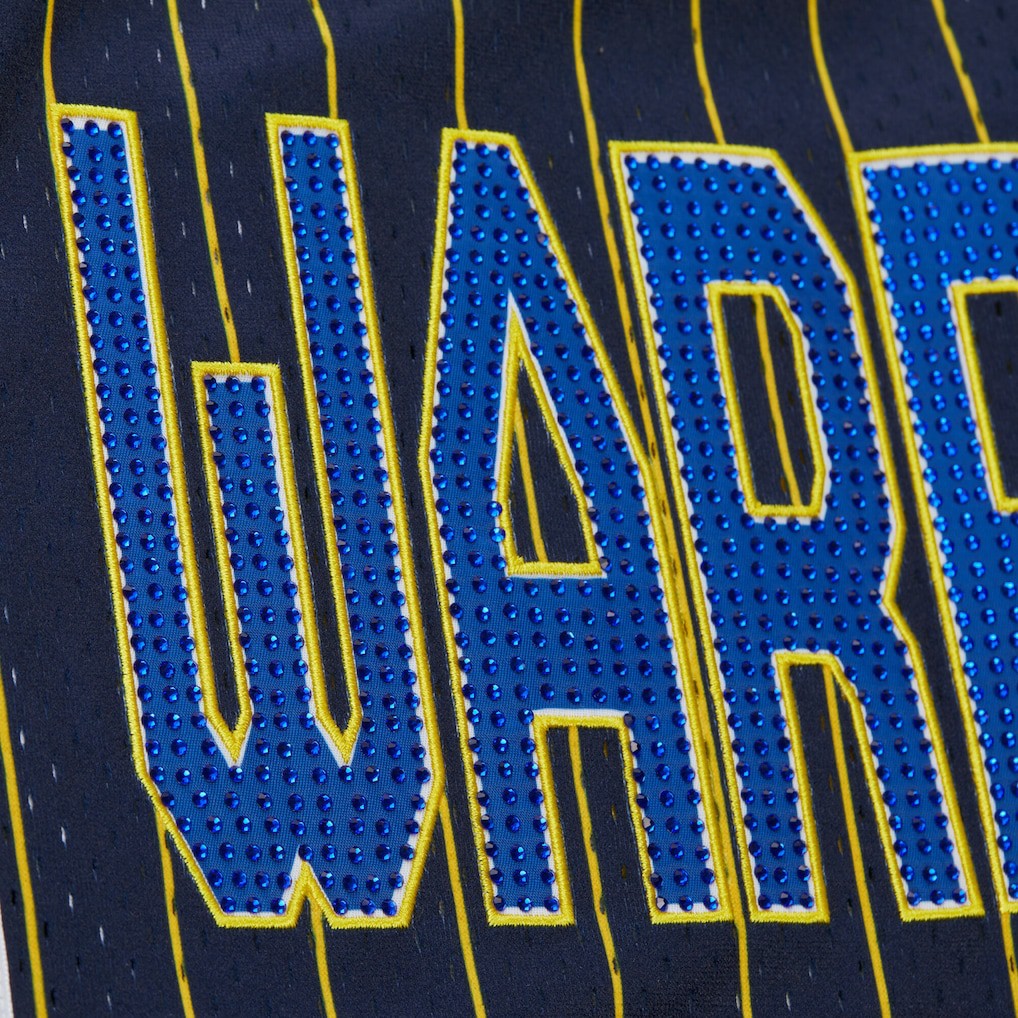 Mitchell & Ness - Golden State Warriors x DANNIJO Women's Fashion Baseball Jersey - Blue