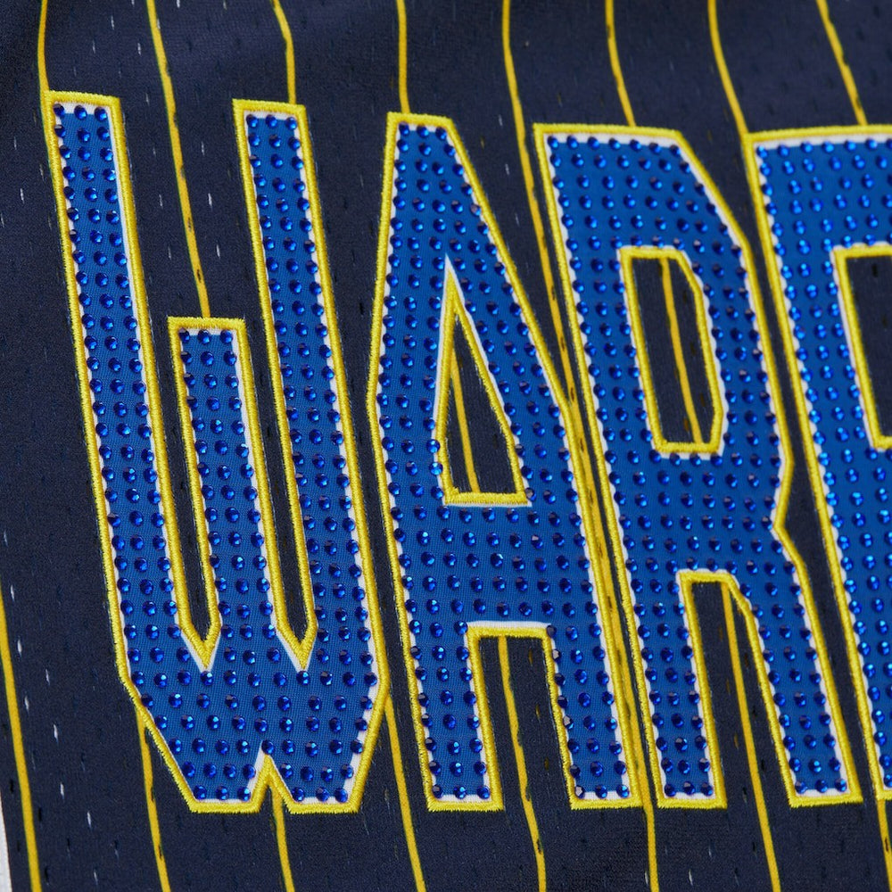 Mitchell & Ness - Golden State Warriors x DANNIJO Women's Fashion Baseball Jersey - Blue
