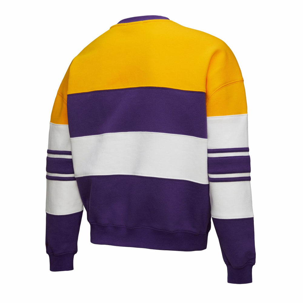Mitchell & Ness - Los Angeles Lakers x DANNIJO Women's Blocked Pullover Sweatshirt - Gold/Purple