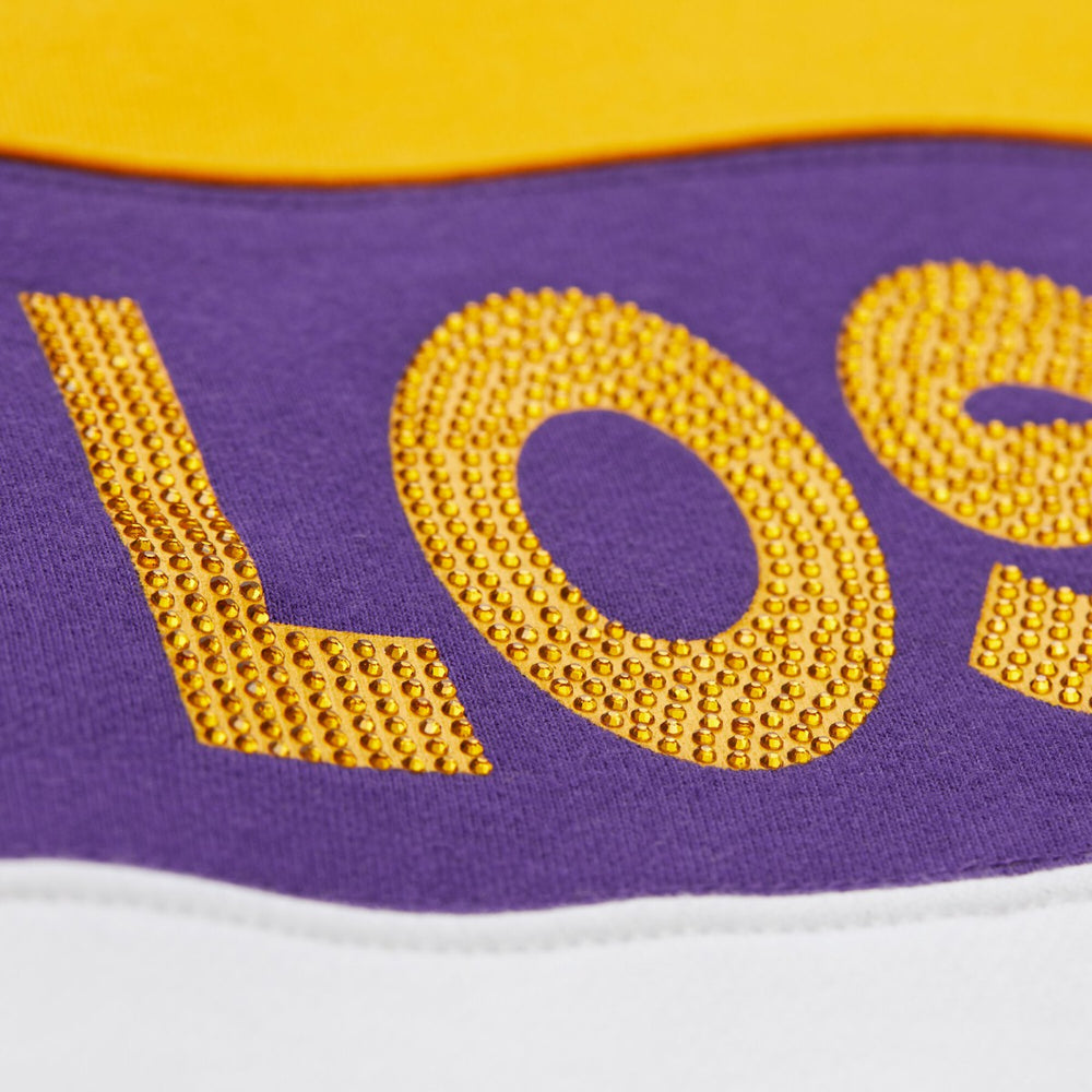 Mitchell & Ness - Los Angeles Lakers x DANNIJO Women's Blocked Pullover Sweatshirt - Gold/Purple