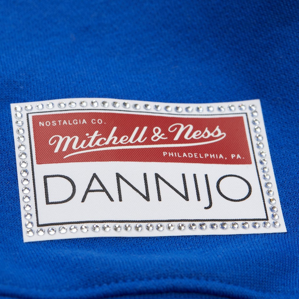 Mitchell & Ness - Golden State Warriors x DANNIJO Women's Blocked Pullover Sweatshirt - Gold/Royal