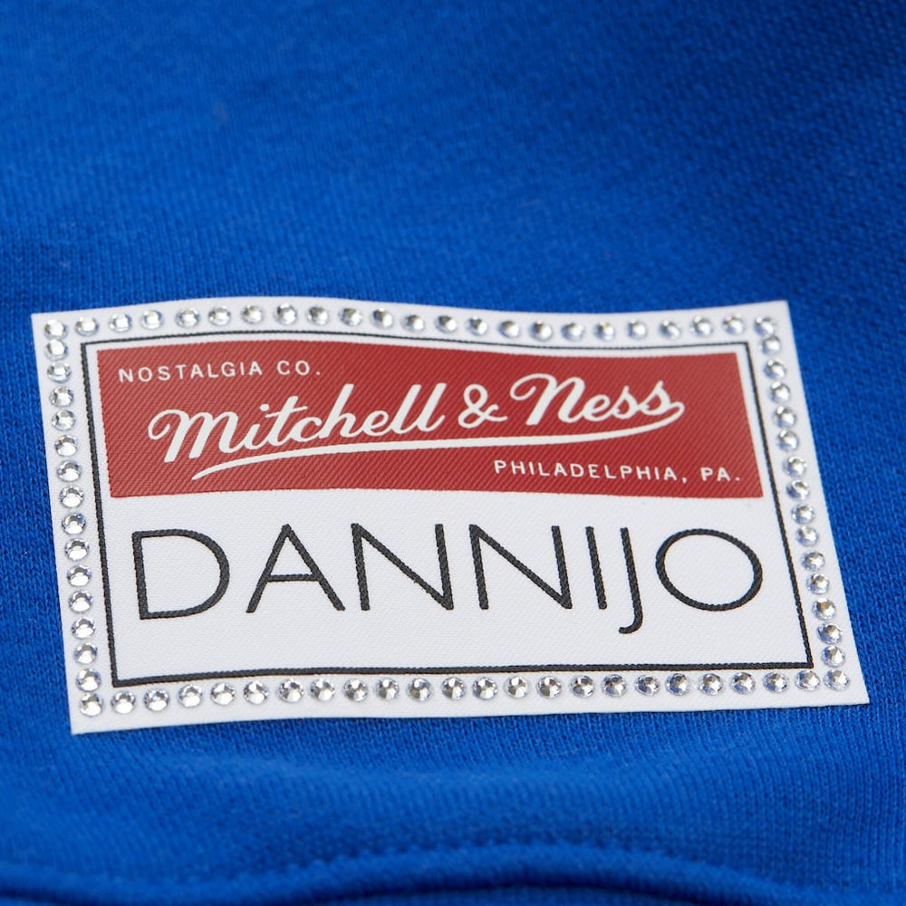 Mitchell & Ness - Golden State Warriors x DANNIJO Women's Blocked Pullover Sweatshirt - Gold/Royal