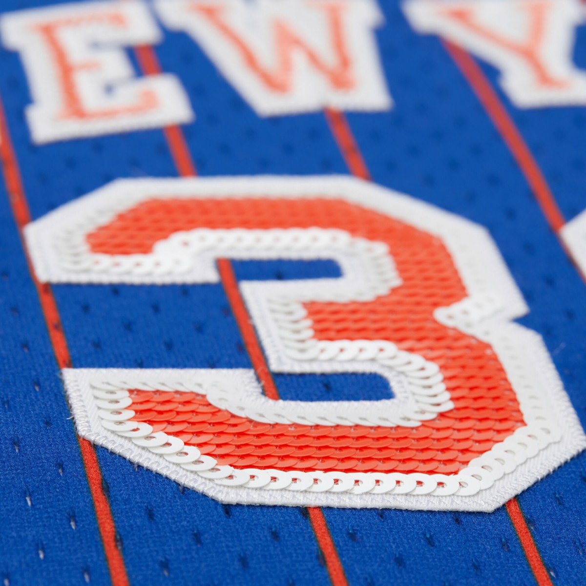 Patrick Ewing New York Knicks x DANNIJO Women's Fashion Cropped Basketball Jersey - Royal | NBA Jerseys