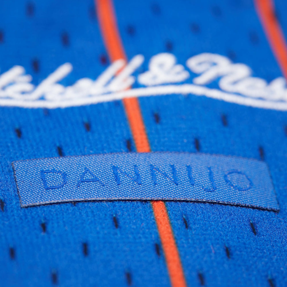 Mitchell & Ness - Patrick Ewing New York Knicks x DANNIJO Women's Fashion Cropped Basketball Jersey - Royal