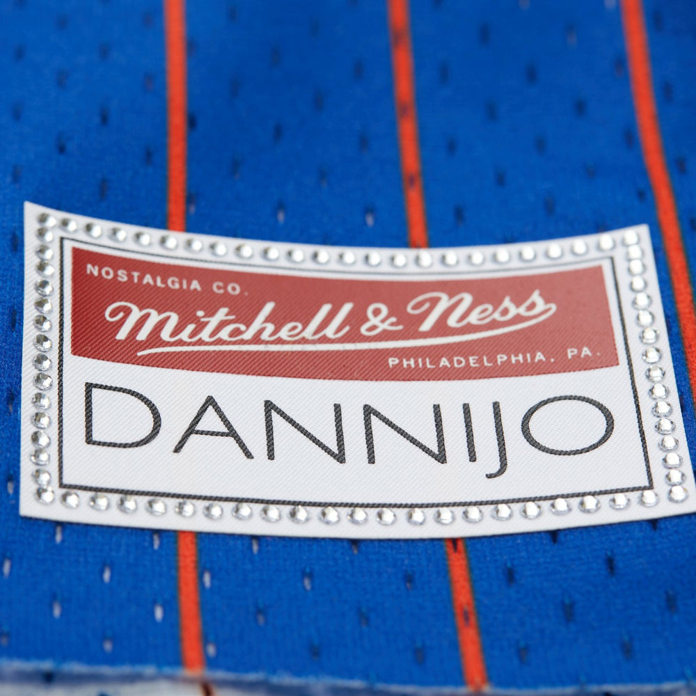 Mitchell & Ness - Patrick Ewing New York Knicks x DANNIJO Women's Fashion Cropped Basketball Jersey - Royal