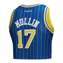 Mitchell & Ness - Chris Mullin Golden State Warriors x DANNIJO Women's Fashion Cropped Basketball Jersey - Royal