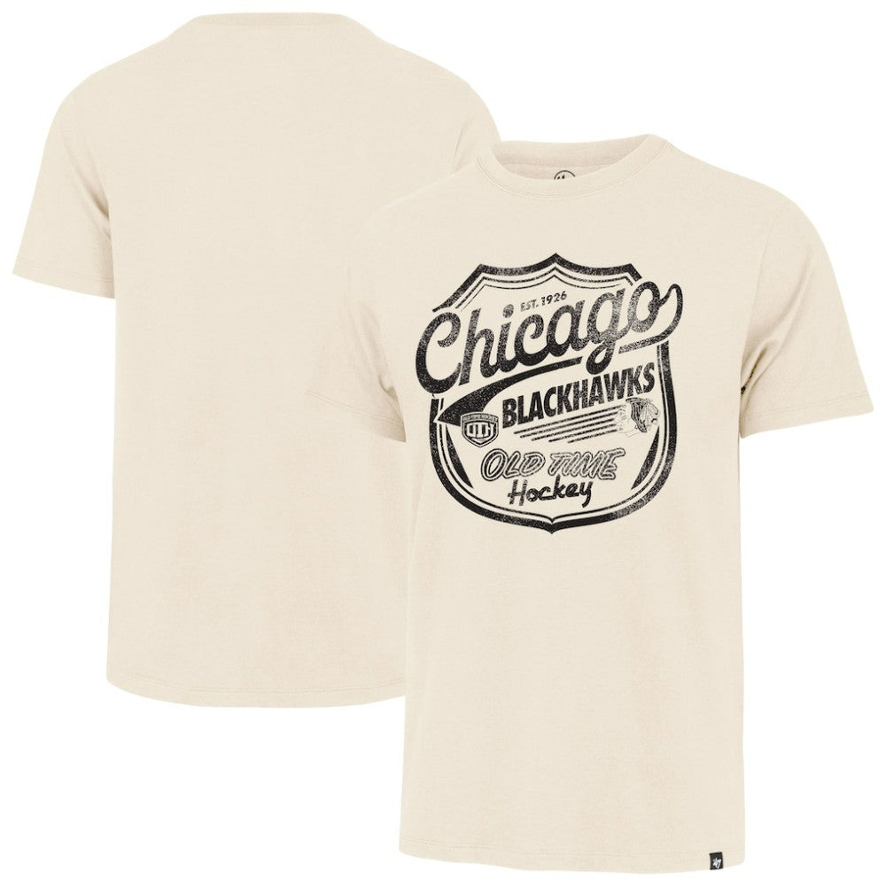 Chicago Blackhawks '47 Poke Check Franklin T-Shirt Cream