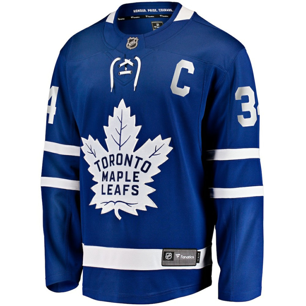 Auston Matthews Toronto Maple Leafs Fanatics Captain Patch Home Breakaway Player Jersey - Blue | NHL Jerseys
