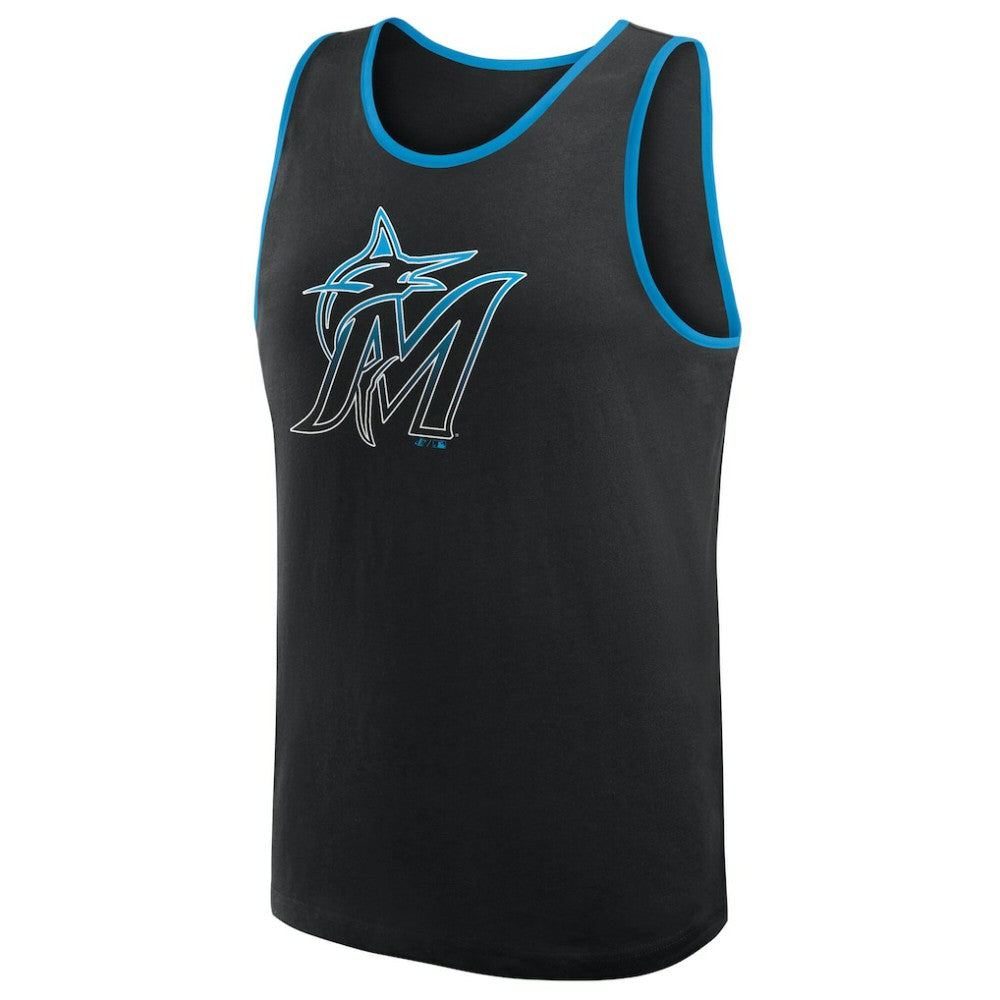 Miami Marlins Logo Athletic Unmatched Success Tank Top Clearance