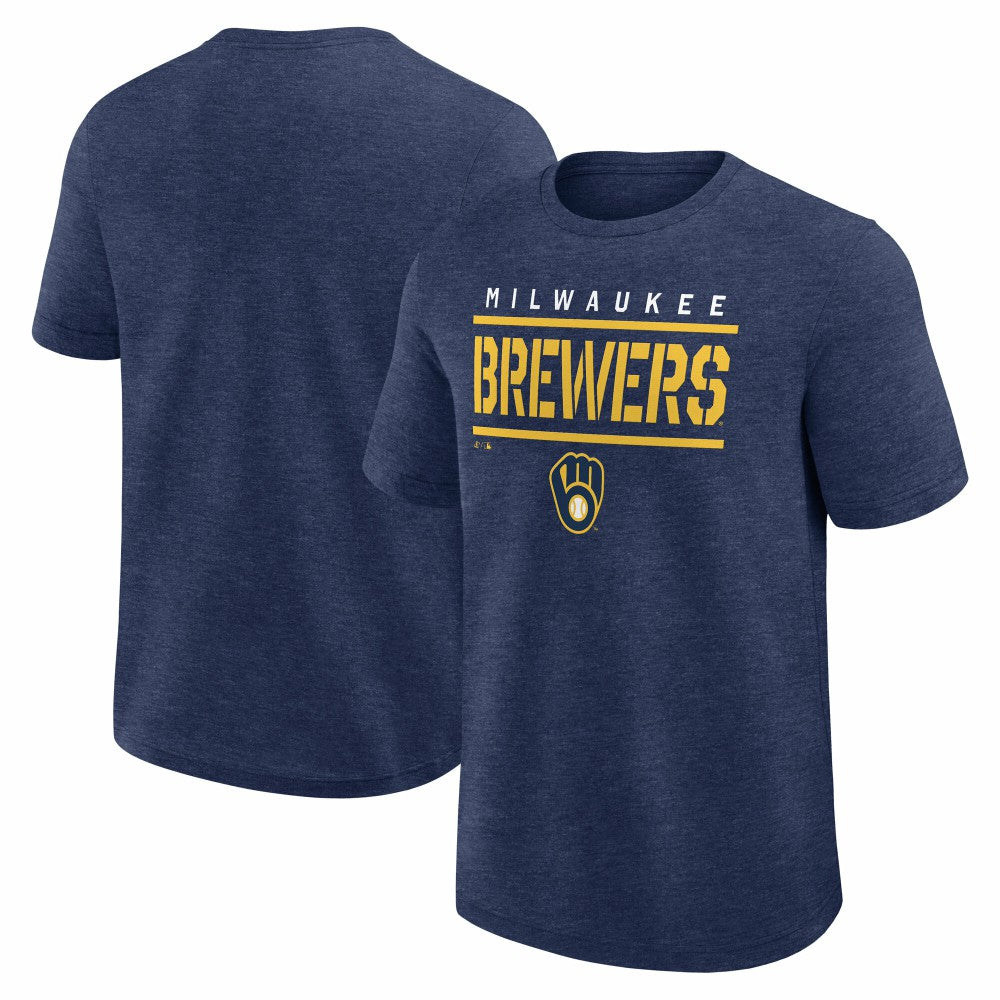 Milwaukee Brewers Logo Athletic Top Notch T-Shirt Sale