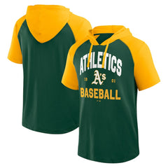 Athletics Logo Athletic Prime Raglan Short Sleeve Hoodie T-Shirt On Sale