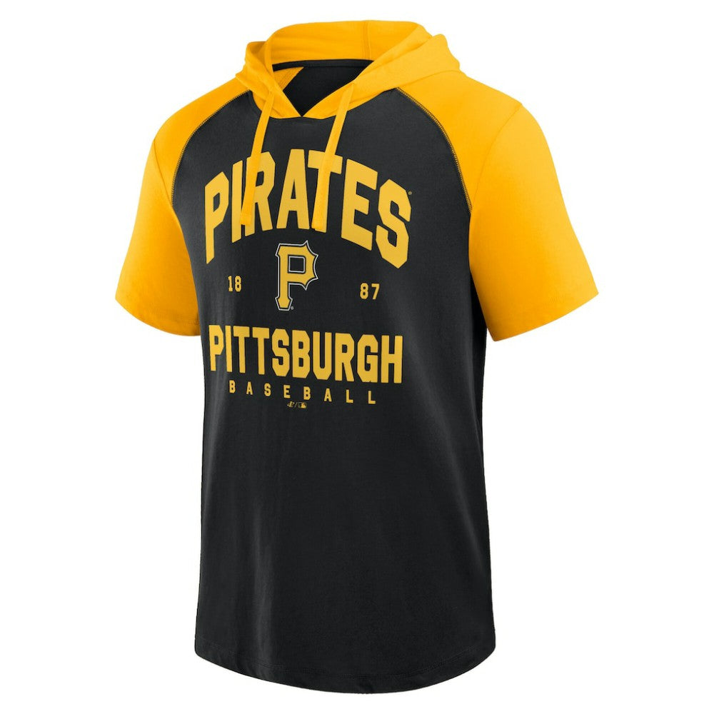Pittsburgh Pirates Logo Athletic Prime Raglan Short Sleeve Hoodie T-Shirt for sale