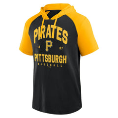 Pittsburgh Pirates Logo Athletic Prime Raglan Short Sleeve Hoodie T-Shirt for sale
