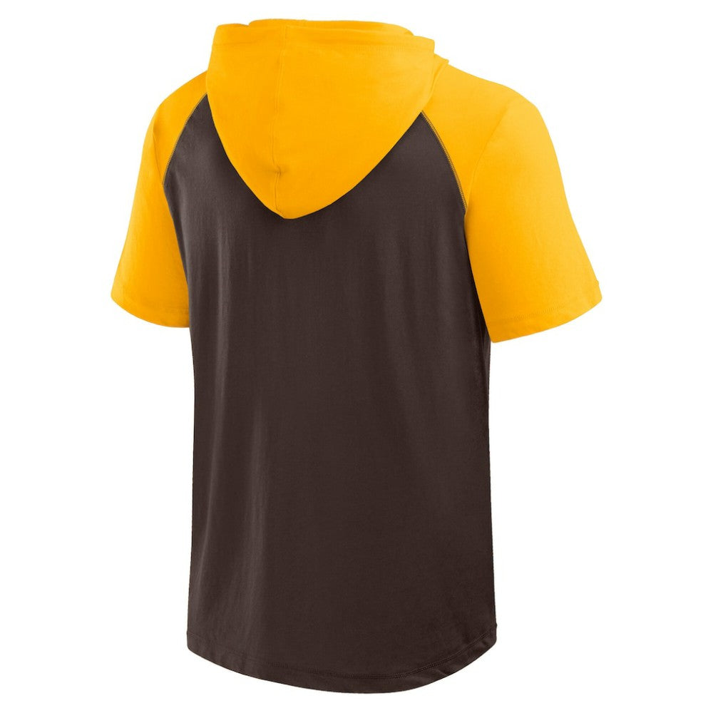 San Diego Padres Logo Athletic Prime Raglan Short Sleeve Hoodie T-Shirt discount