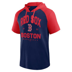 Boston Red Sox Logo Athletic Prime Raglan Short Sleeve Hoodie T-Shirt for sale