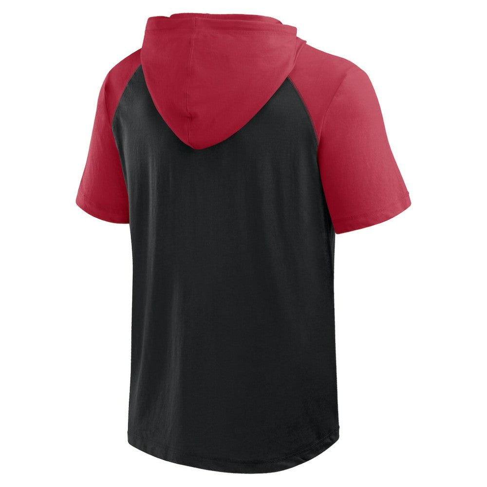 Arizona Diamondbacks Logo Athletic Prime Raglan Short Sleeve Hoodie T-Shirt Lifestyle