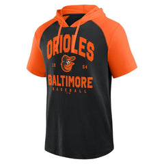Baltimore Orioles Logo Athletic Prime Raglan Short Sleeve Hoodie T-Shirt discount