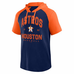 Houston Astros Logo Athletic Prime Raglan Short Sleeve Hoodie T-Shirt for sale