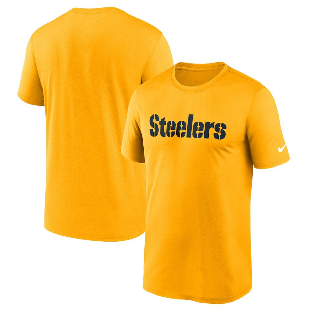 Pittsburgh Steelers Primetime Legend Wordmark Performance T-Shirt Gold - Nike