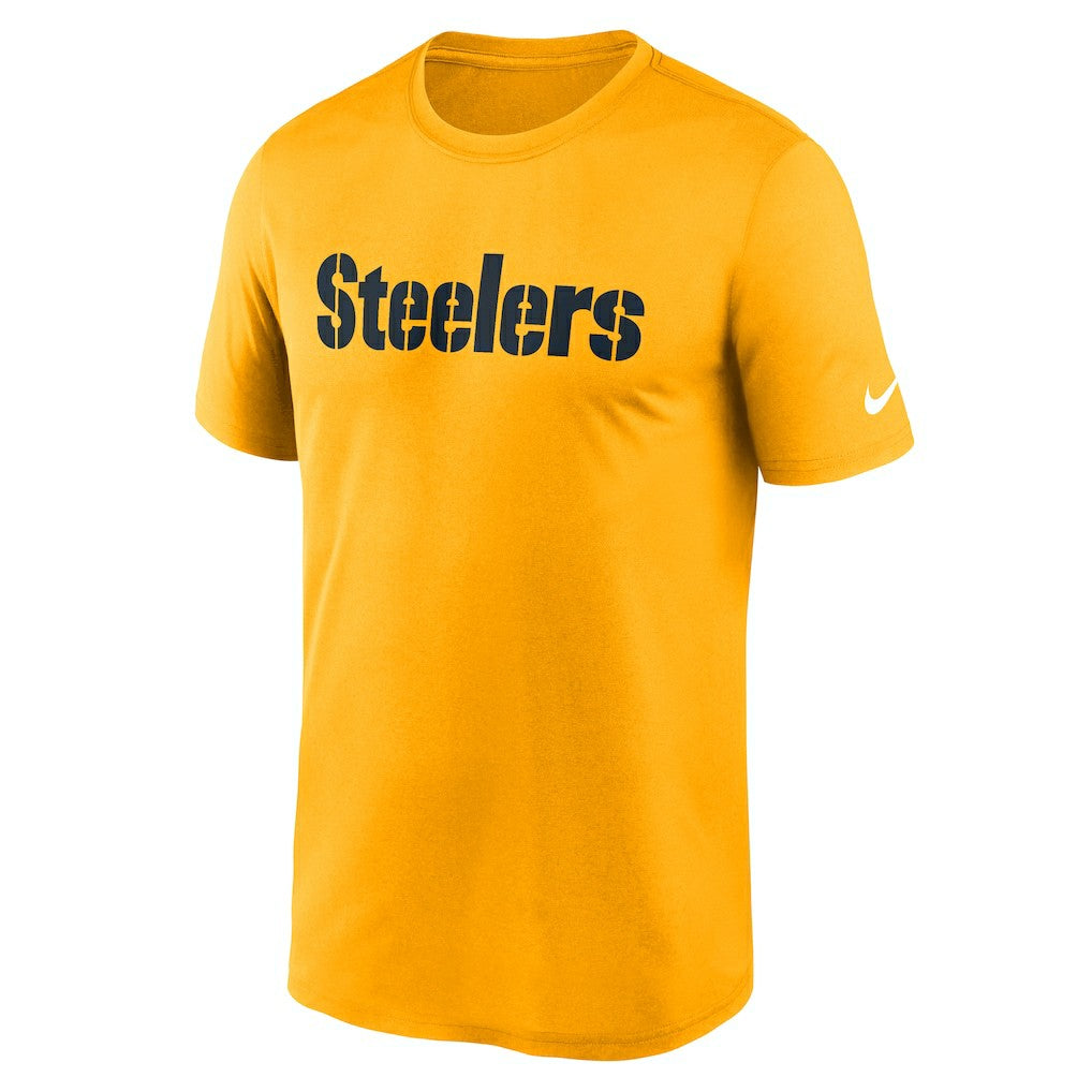Pittsburgh Steelers Primetime Legend Wordmark Performance T-Shirt Gold - Nike
