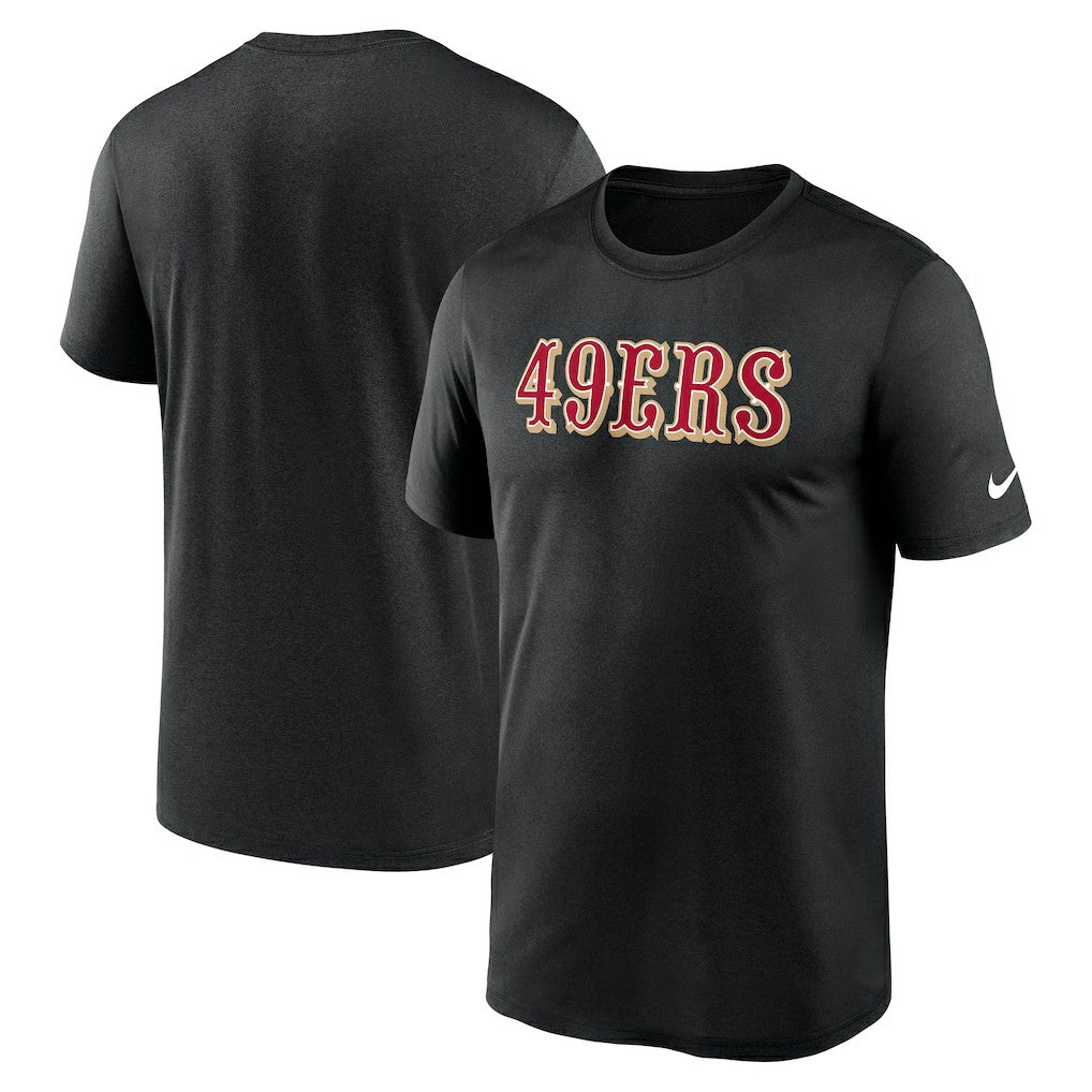 San Francisco 49ers Primetime Legend Wordmark Performance T-Shirt Black - Nike