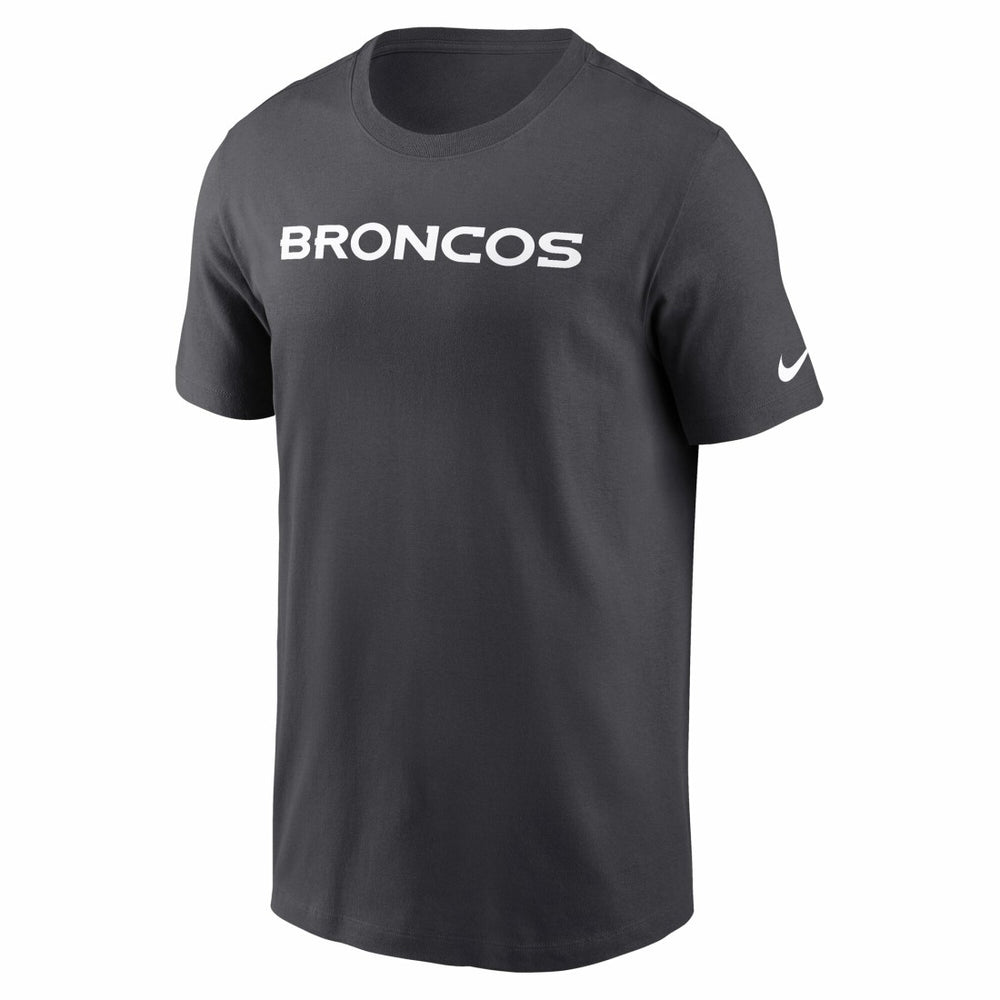Denver Broncos Primetime Wordmark Essential T-Shirt Anthracite - Nike