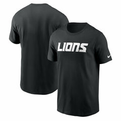 Detroit Lions Primetime Wordmark Essential T-Shirt Black - Nike