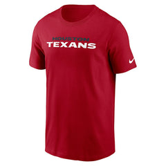 Houston Texans Primetime Wordmark Essential T-Shirt Red - Nike