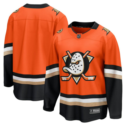 Anaheim Ducks Fanatics Home Breakaway Jersey - Orange | NHL Jerseys