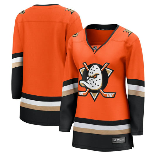 Anaheim Ducks Fanatics Women's Home Breakaway Jersey - Orange | NHL Jerseys