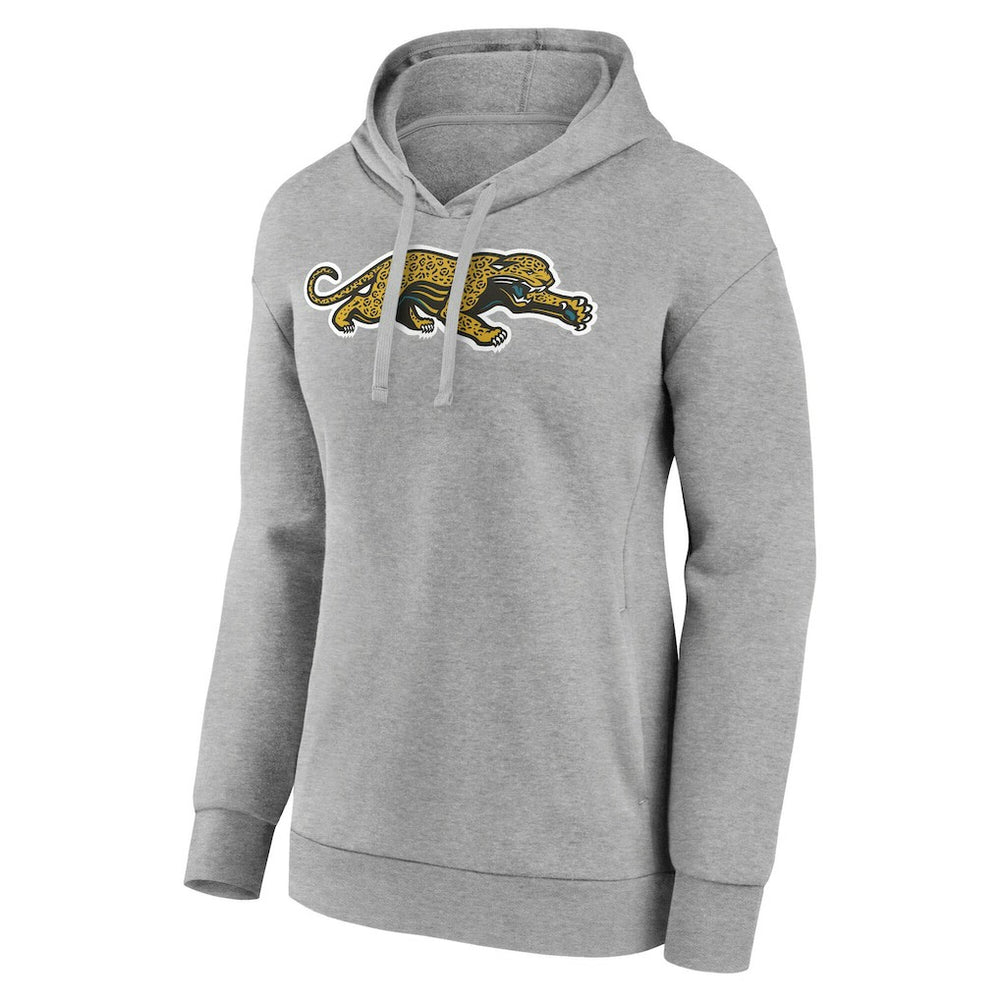 Jacksonville Jaguars Women's Classic Logo Pullover Hoodie Gray - NFL