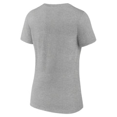 Jacksonville Jaguars Women's Classic Logo V-Neck T-Shirt Gray - NFL