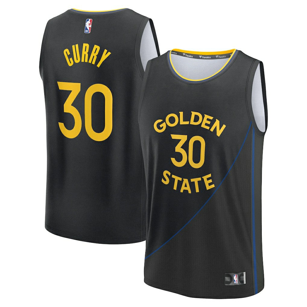 Fanatics - Stephen Curry Golden State Warriors Fast Break Replica Player Jersey - Statement Editi- Black