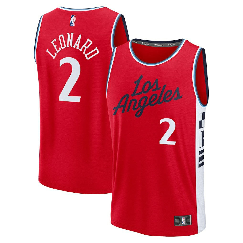 Fanatics - Kawhi Leonard LA Clippers Fast Break Replica Player Jersey - Statement Edition - Red