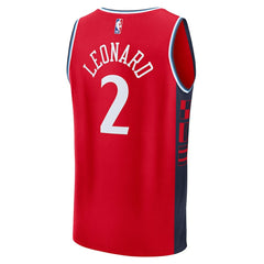 Fanatics - Kawhi Leonard LA Clippers Fast Break Replica Player Jersey - Statement Edition - Red