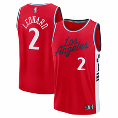 Fanatics - Kawhi Leonard LA Clippers Youth Fast Break Replica Player Jersey - Statement Edition - Red