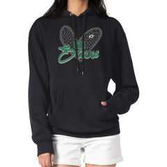 Dallas Stars - G-III 4Her by Carl Banks Women's Animal Print Heart Fleece Pullover Hoodie Black
