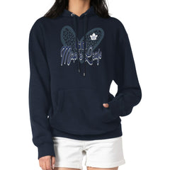 Toronto Maple Leafs - G-III 4Her by Carl Banks Women's Animal Print Heart Fleece Pullover Hoodie Navy