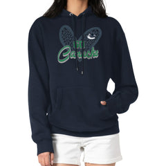 Vancouver Canucks - G-III 4Her by Carl Banks Women's Animal Print Heart Fleece Pullover Hoodie Navy