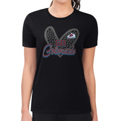Colorado Avalanche - G-III 4Her by Carl Banks Women's Super-Slim Fit Lightweight Animal Print Heart T-Shirt Black