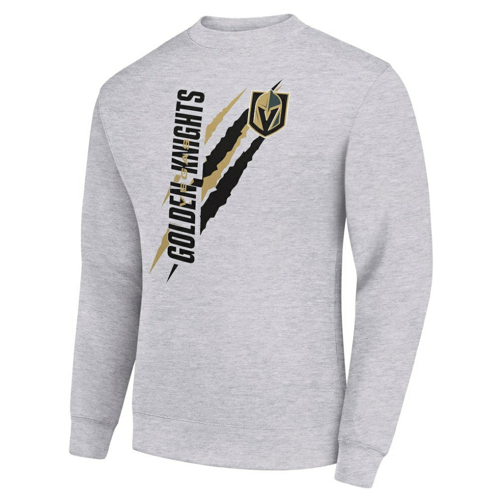 Vegas Golden Knights Starter Color Scratch Pullover Sweatshirt Heather Gray
