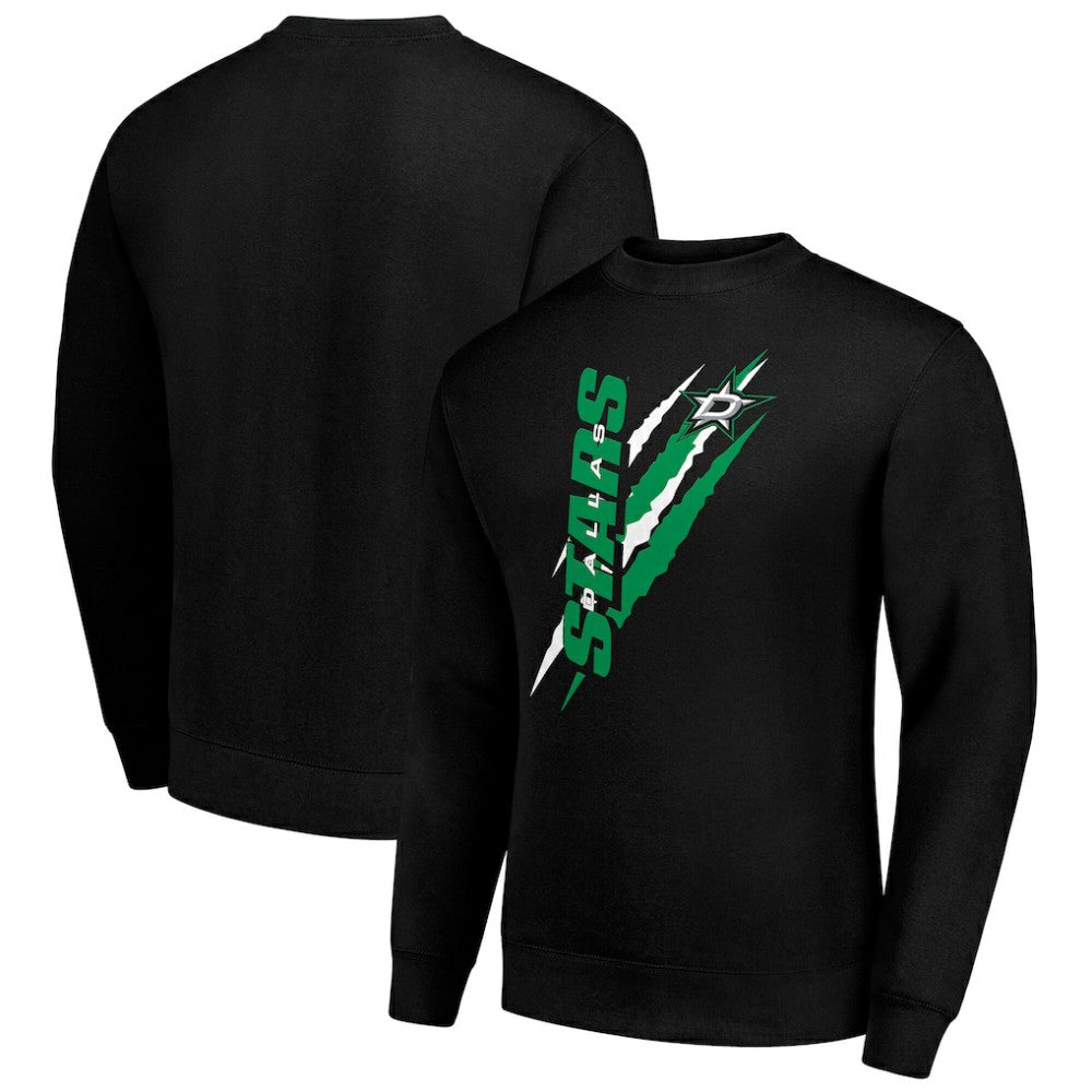 Dallas Stars - Starter Color Scratch Pullover Sweatshirt Black