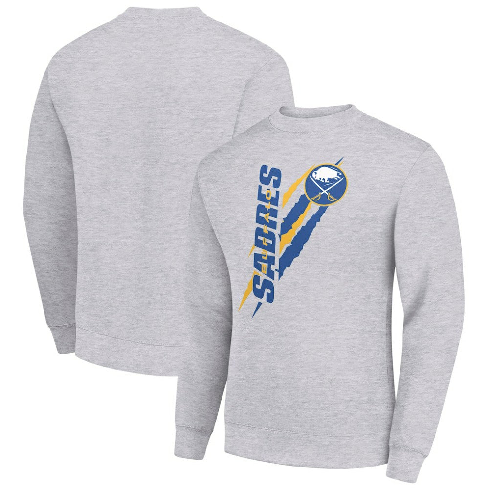 Buffalo Sabres - Starter Color Scratch Pullover Sweatshirt Heather Gray