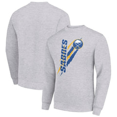 Buffalo Sabres - Starter Color Scratch Pullover Sweatshirt Heather Gray