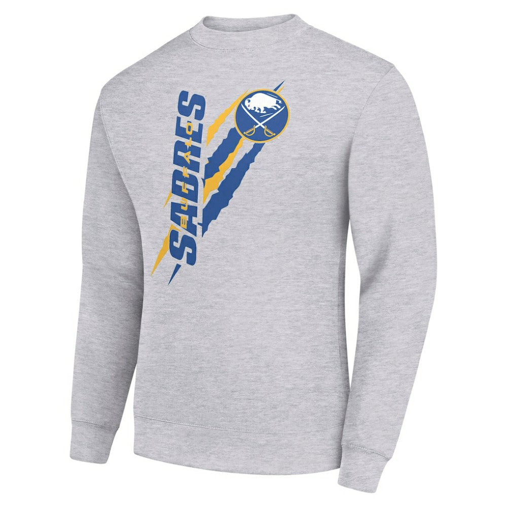 Buffalo Sabres - Starter Color Scratch Pullover Sweatshirt Heather Gray