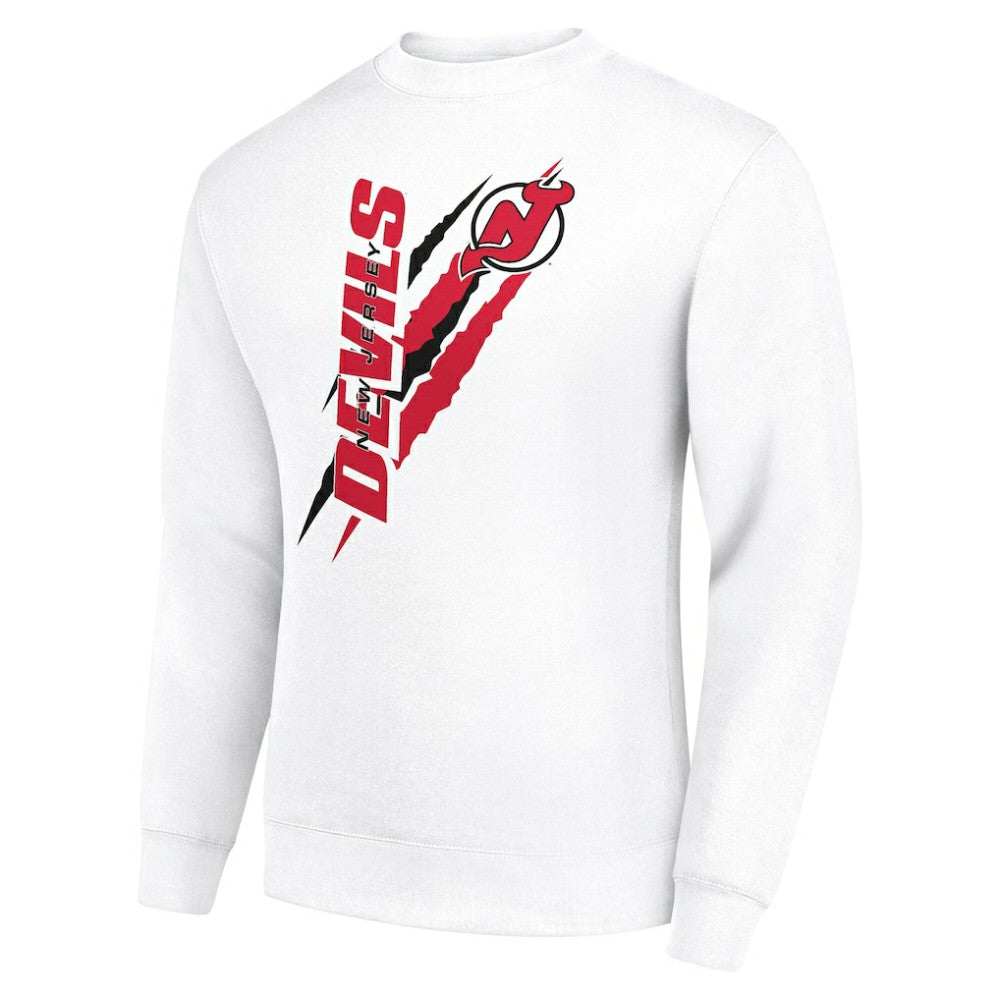 New Jersey Devils - Starter Color Scratch Pullover Sweatshirt White