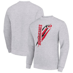 Carolina Hurricanes - Starter Color Scratch Pullover Sweatshirt Heather Gray
